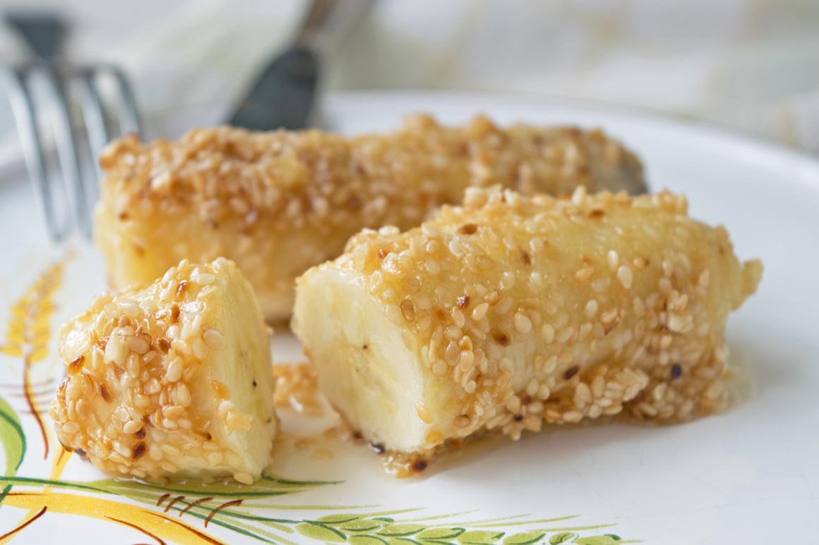 Caramelisierte Baby-Bananen