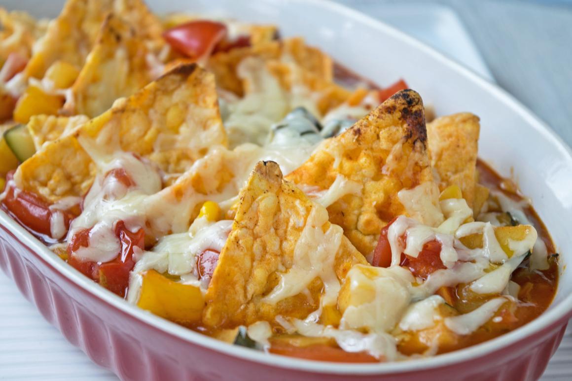 Käseüberbackene Nachos