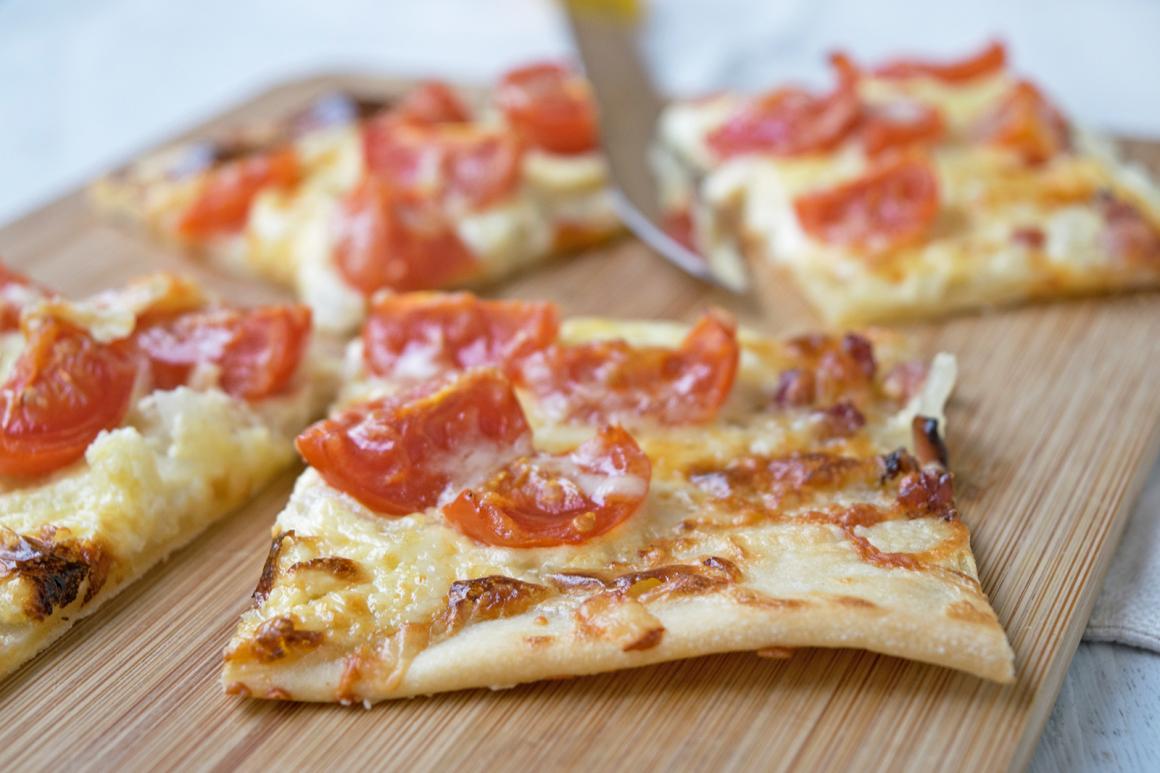 Gemüse-Flammkuchen