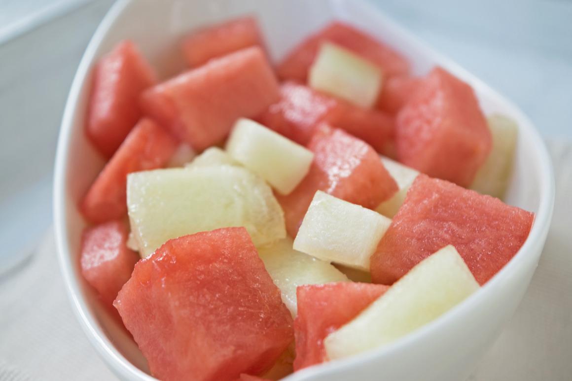 Melonensalat an Ingwer-Sauce - Rezept
