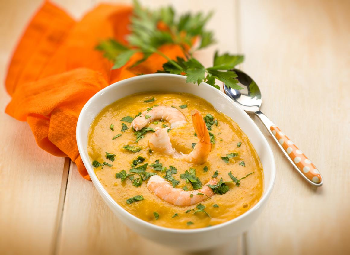 Scharfe Garnelensuppe