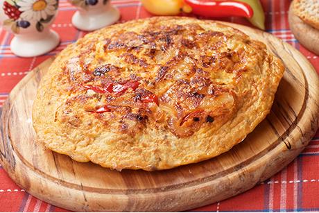Bauernomelette mit Kartoffeln