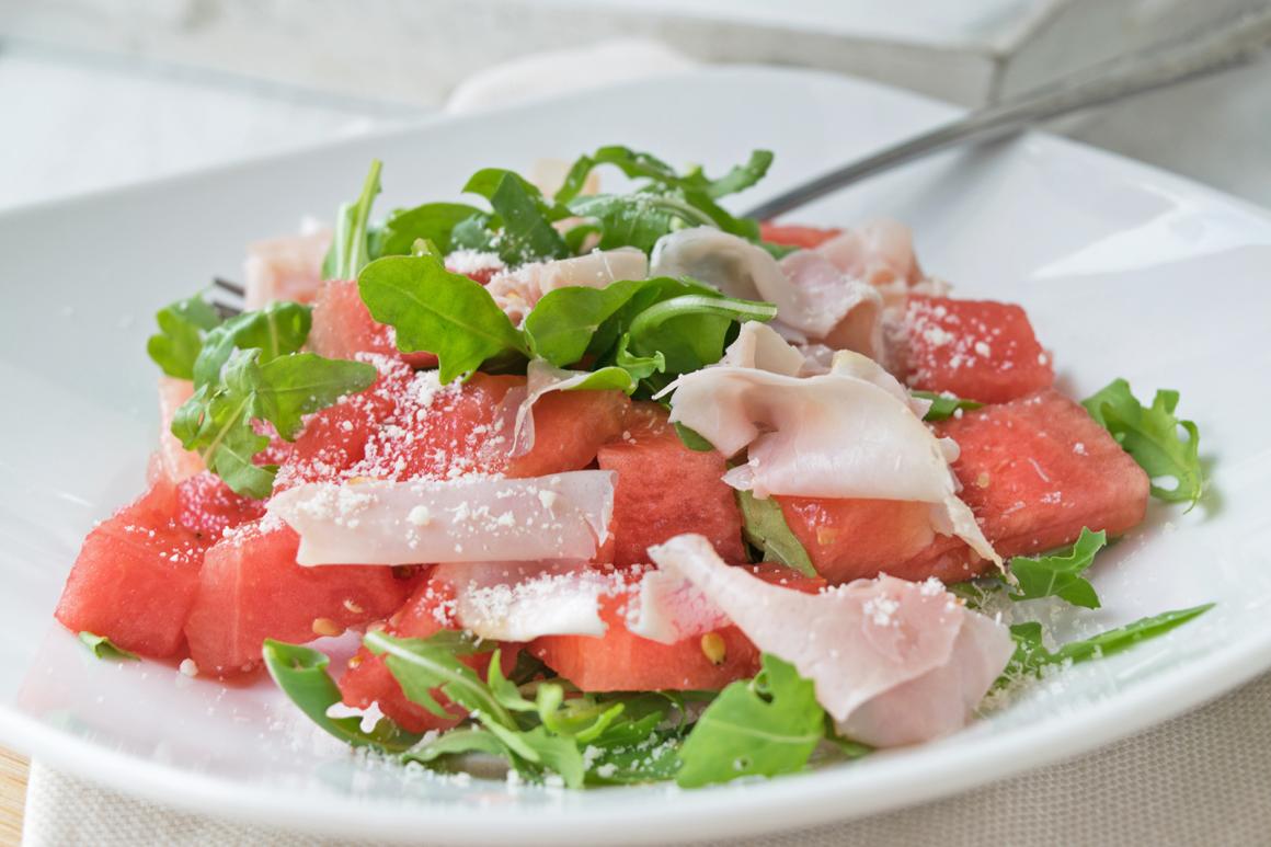Wassermelonen-Rucola-Teller