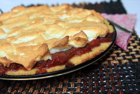 Rhabarberkuchen mit Baiser