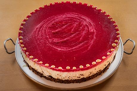 Himbeeren-Mohn-Quarktorte