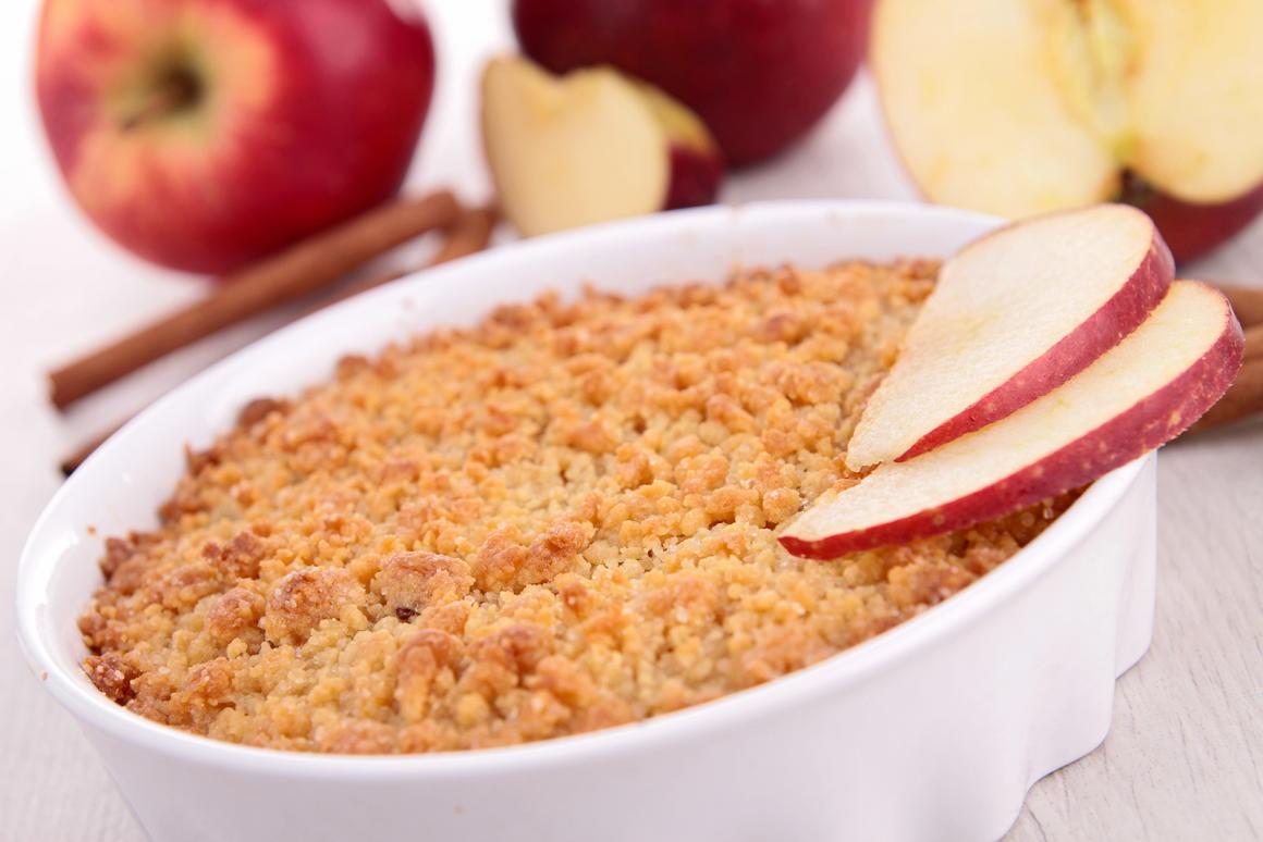 Knuspriges Apfeldessert