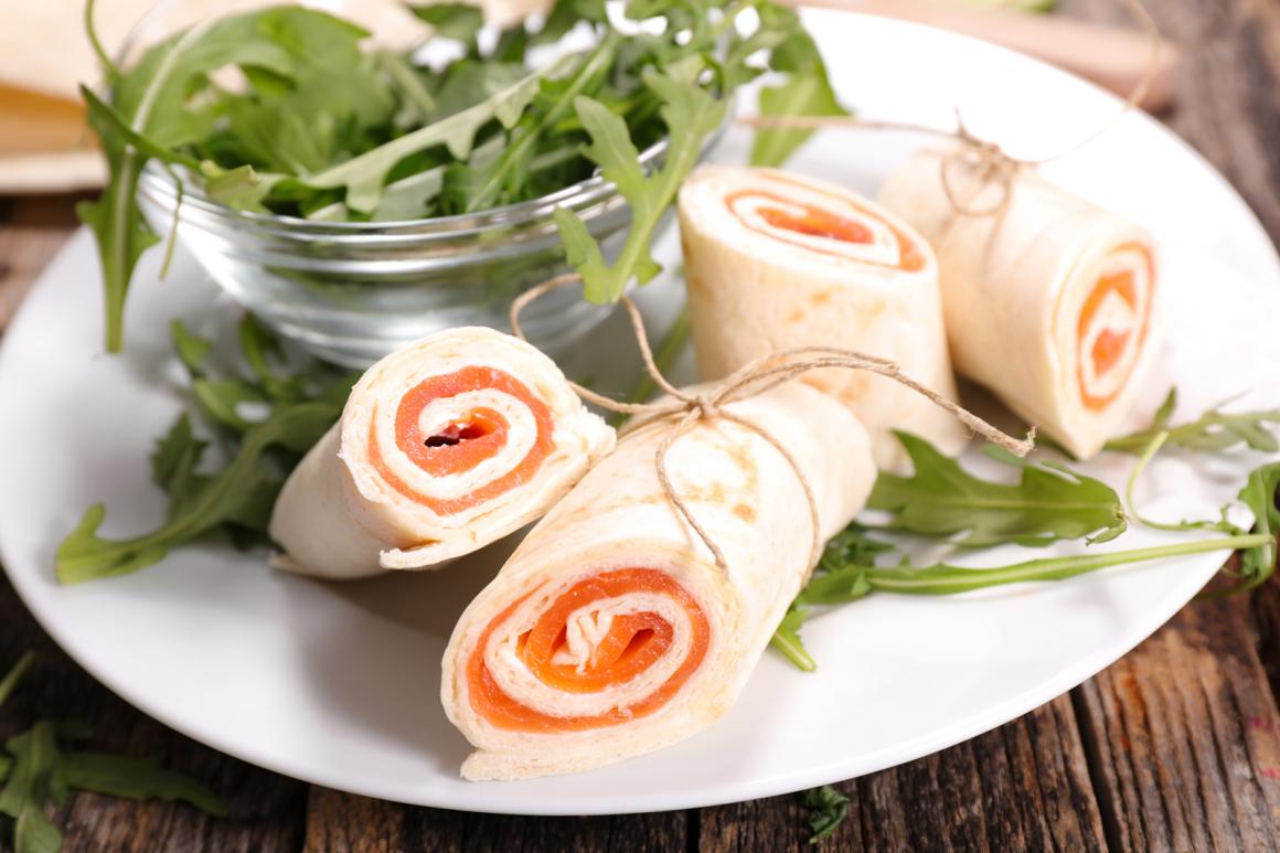 Wraps mit Lachs