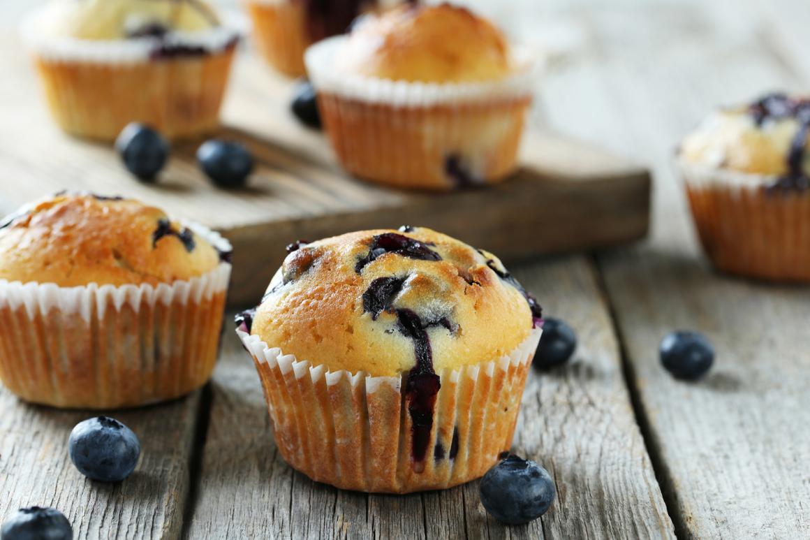 Saftige Heidelbeermuffins