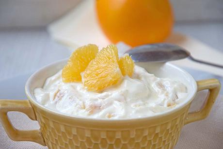 Mascarinocreme mit Orangen