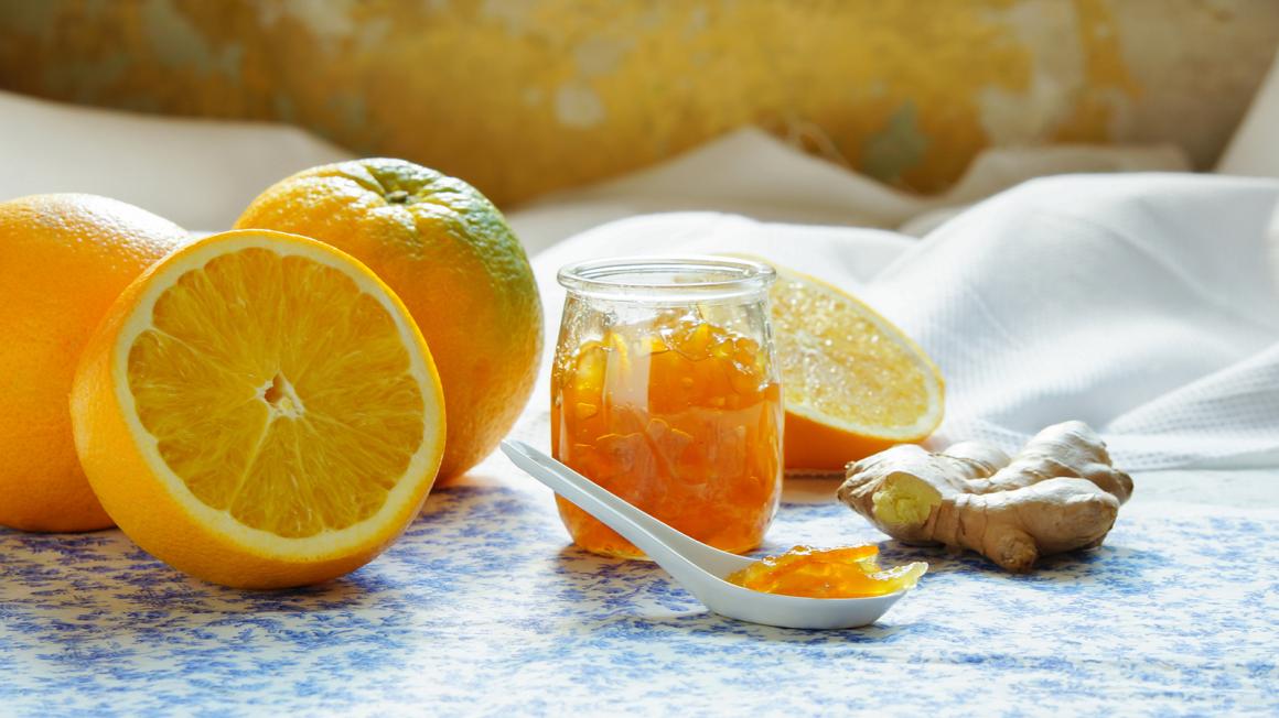 Orangenkonfitüre mit Ingwer