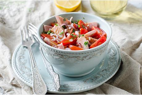 Sommersalat mit Schinken