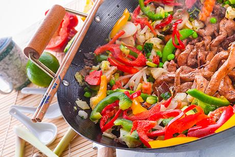 Rindfleisch aus dem Wok