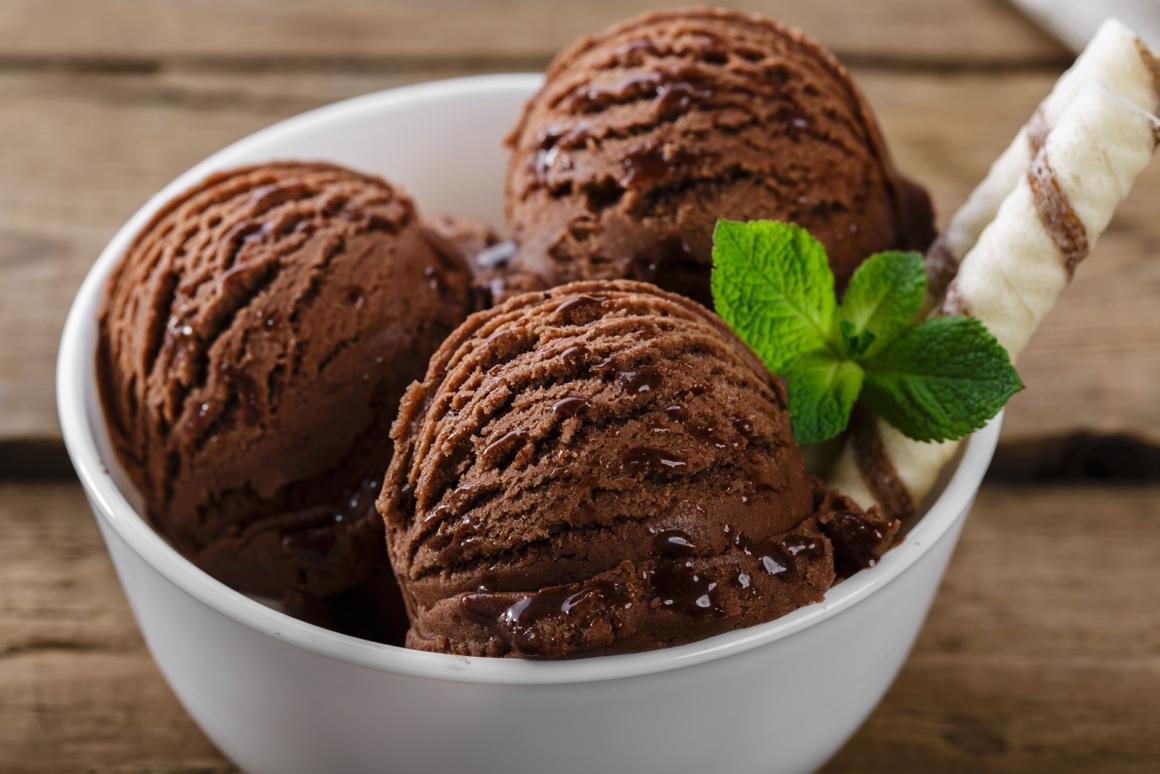 Selbstgemachtes Schokoeis