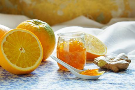 Orangenkonfitüre mit Ingwer