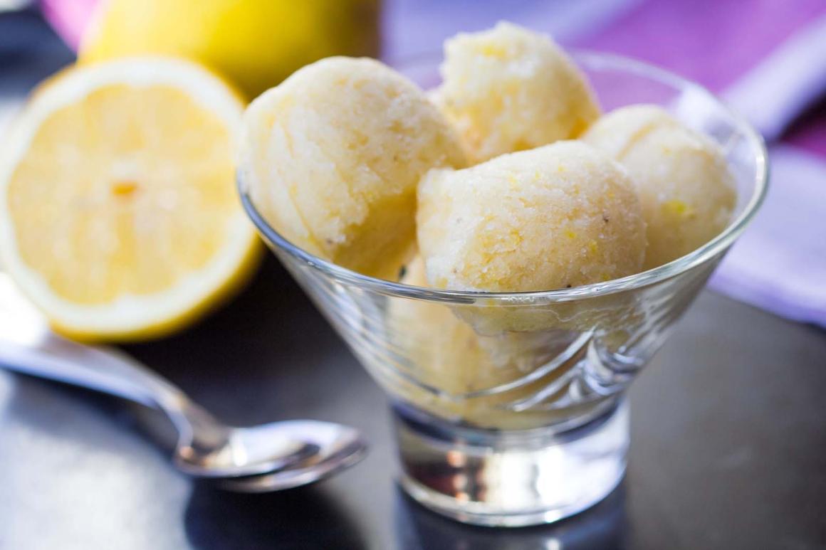 Zitronensorbet