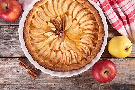 Apfelkuchen geschüttelt