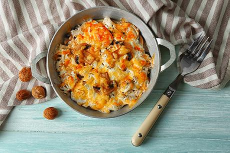 Käse-Spätzli mit Pilzen