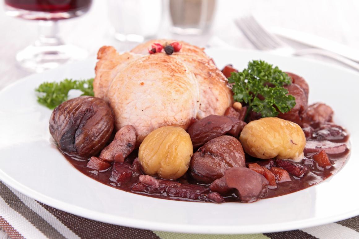 Hirschrückensteak mit Maroni
