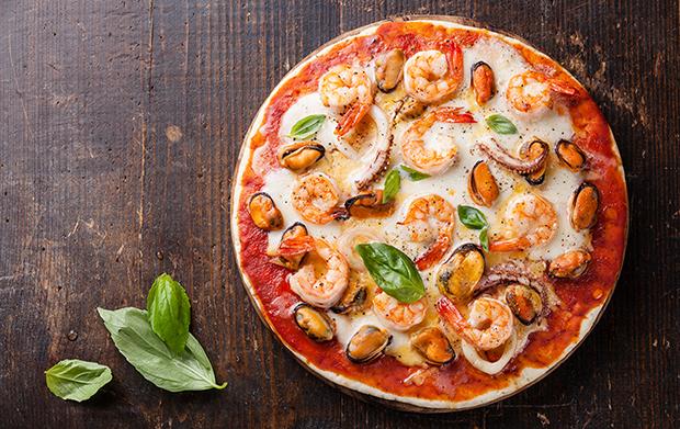 Meeresfrüchte Pizza
