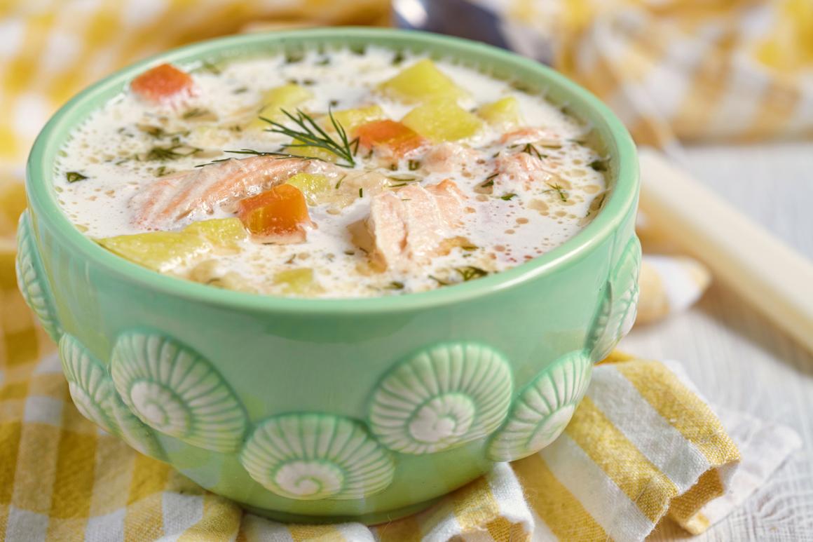 Lachssuppe
