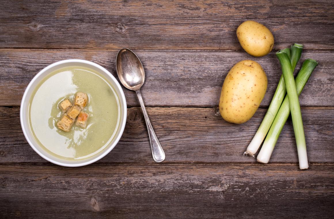 Feine Wintersuppe mit frischem Lauch