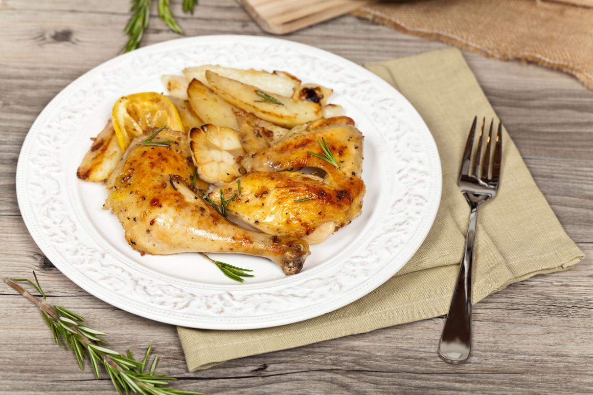 Poulet mit Knoblauch