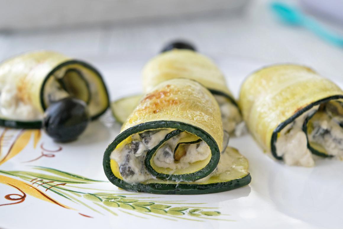 Gerollte Zucchetti-Käseröllchen