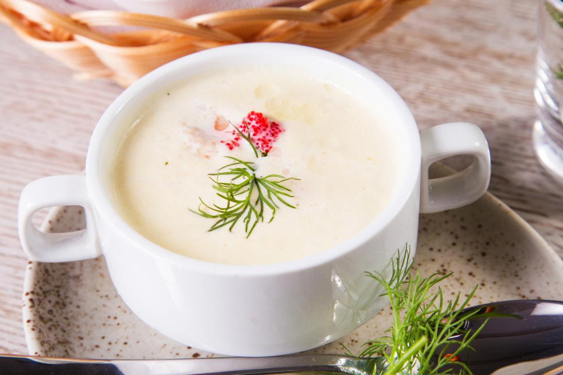 Rettichsuppe mit Kaviar