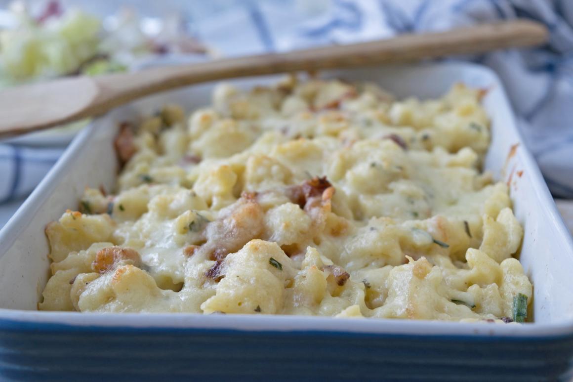 Käs-Spätzli mit Röstzwiebel