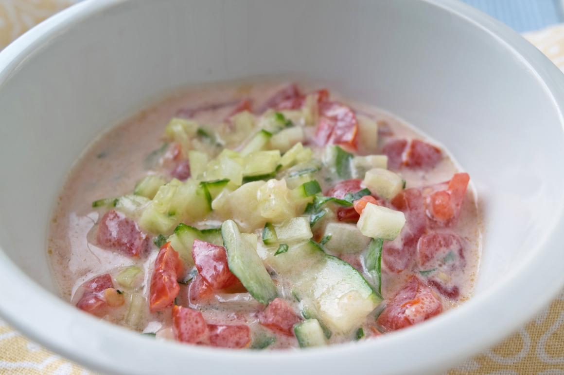 Tomaten-Gurken-Raita
