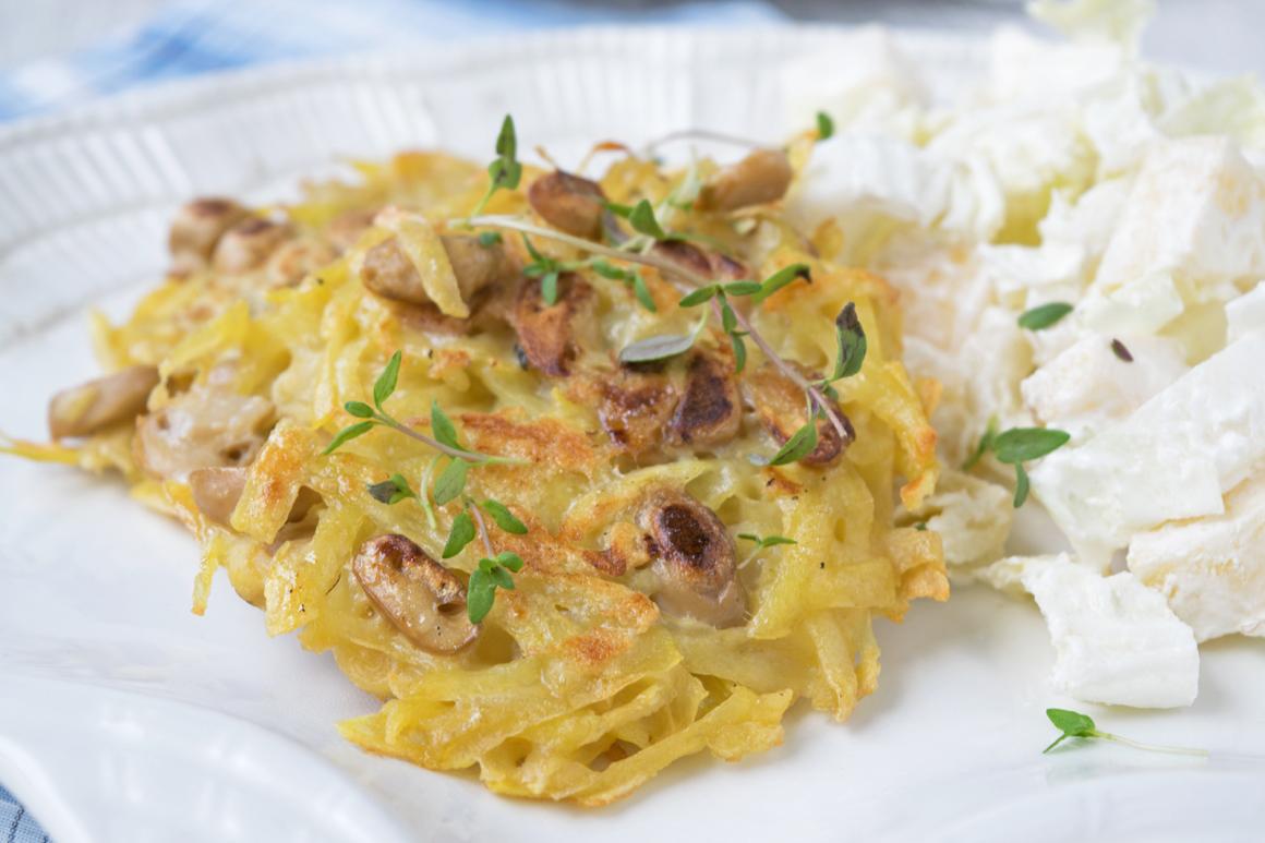 Röstitaler mit Champignons