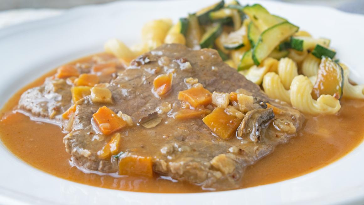 Saftiges Rindsfilet mit Pasta