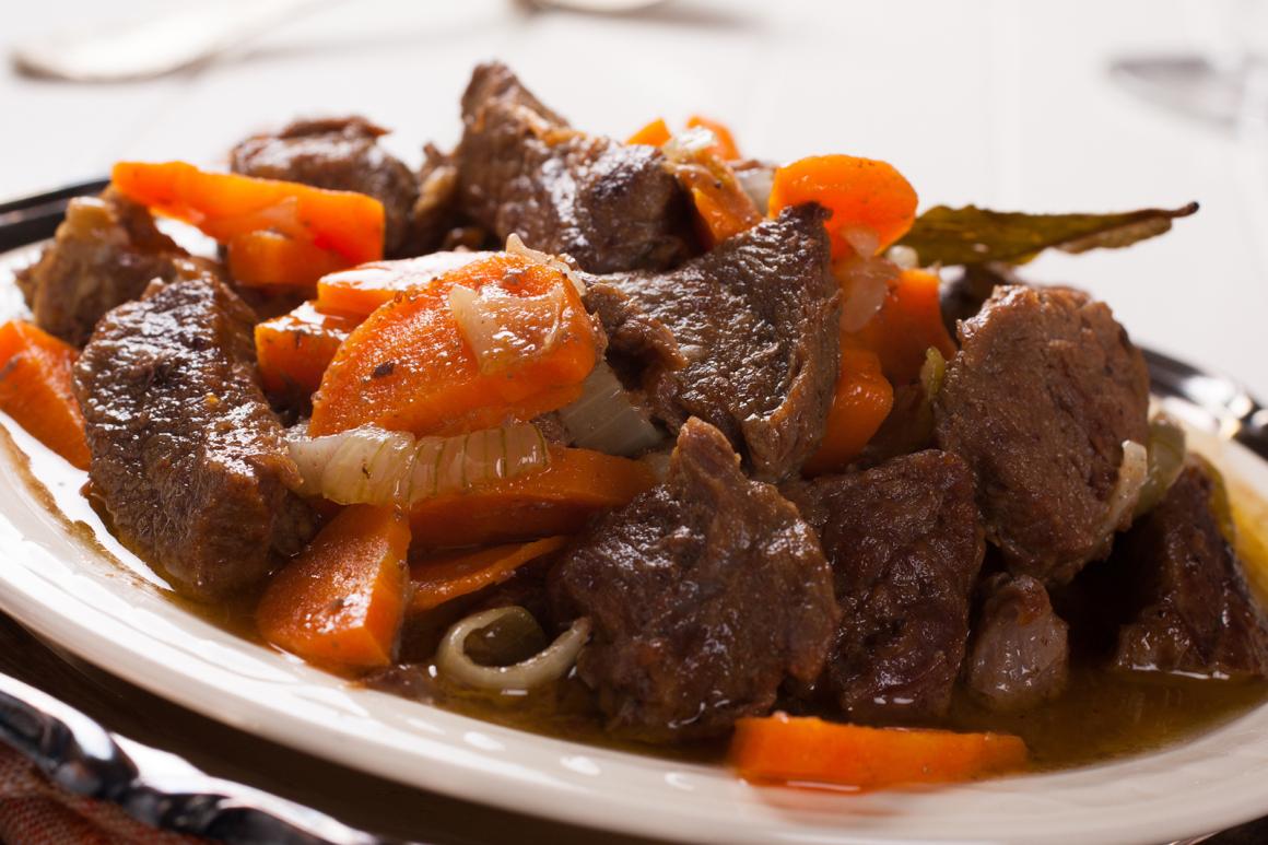 Rindsvoressen mit Gemüse