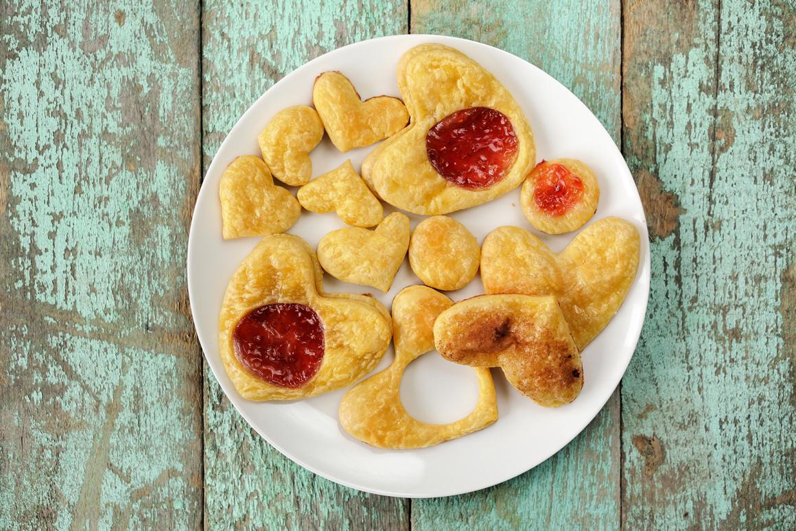 Valentinsherz-Kuchen