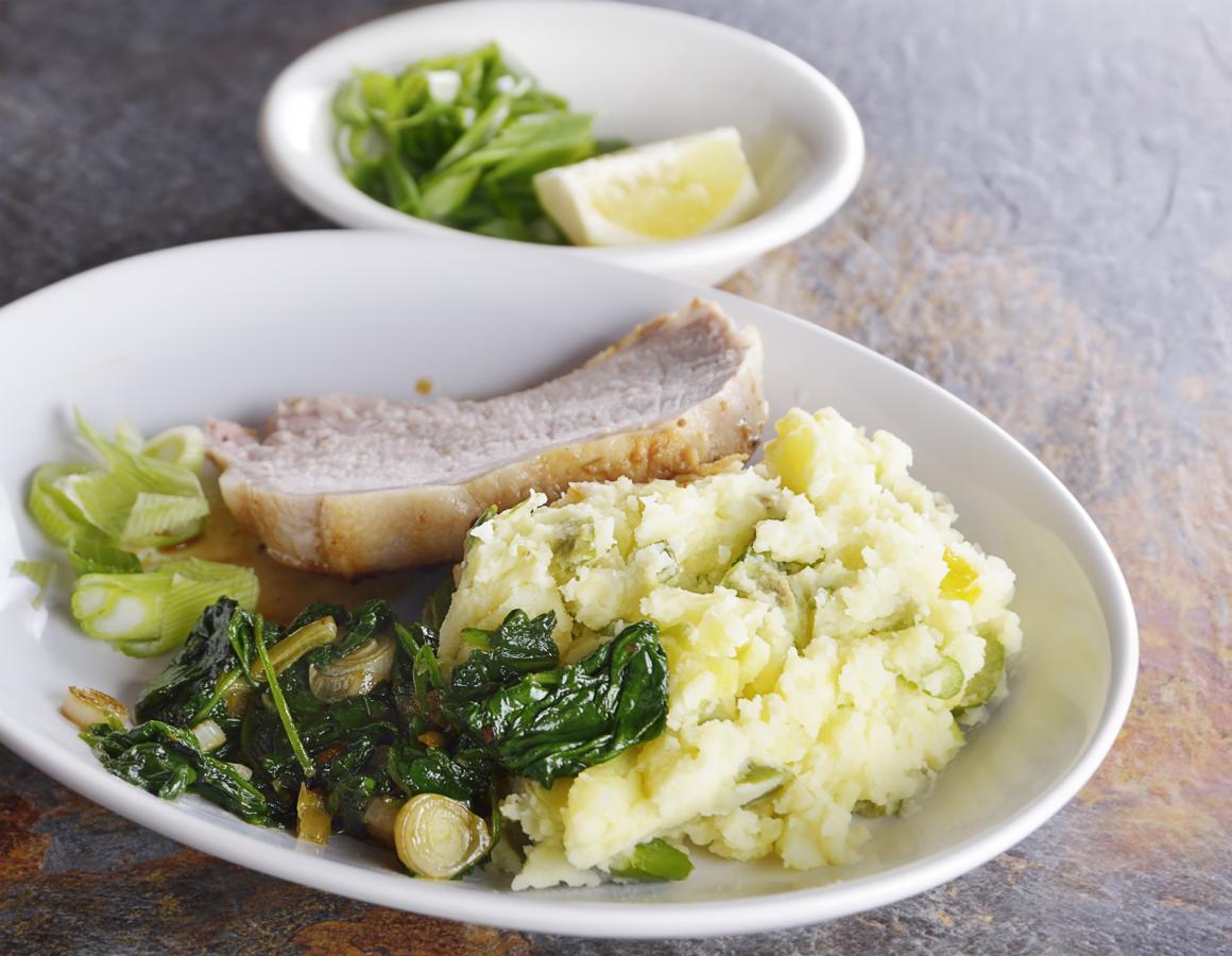 Kartoffelstock mit Pak Choi