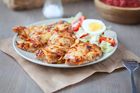 Poulet mit Raclettekäse überbacken