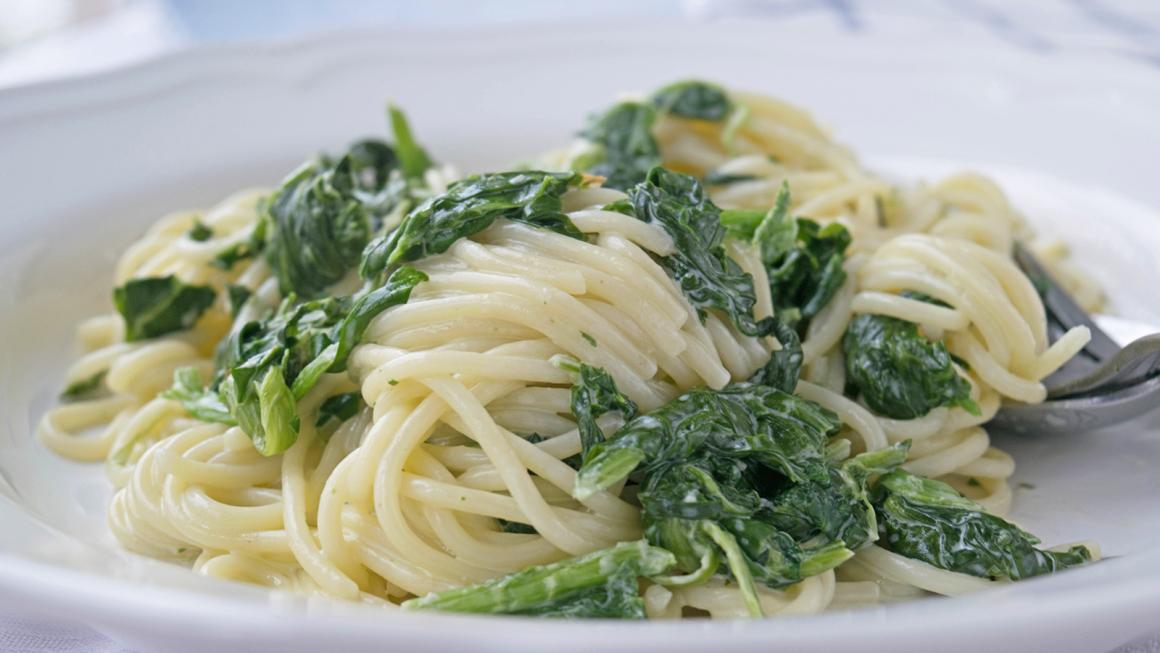 Krautstiel-Spaghetti