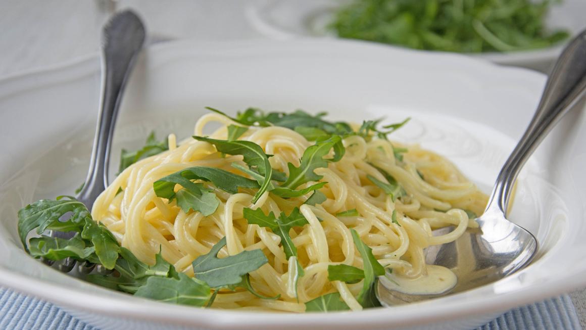 Spaghetti mit Frischkäse-Sauce