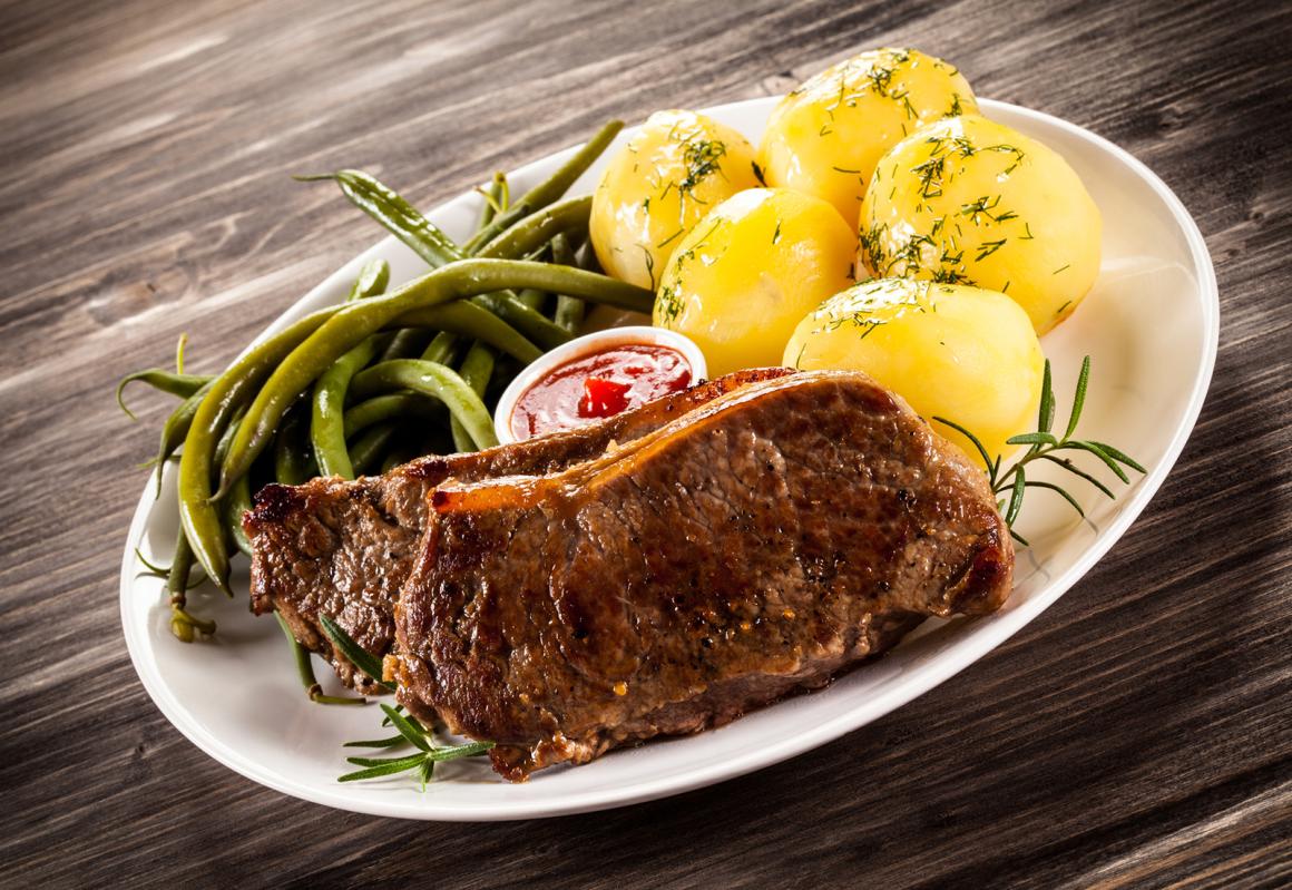 Rindsfilet mit Bohnen