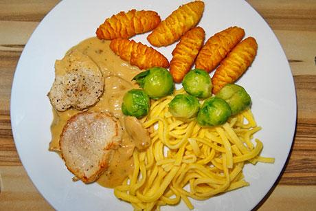 Schweinsnüssli auf Biersauce