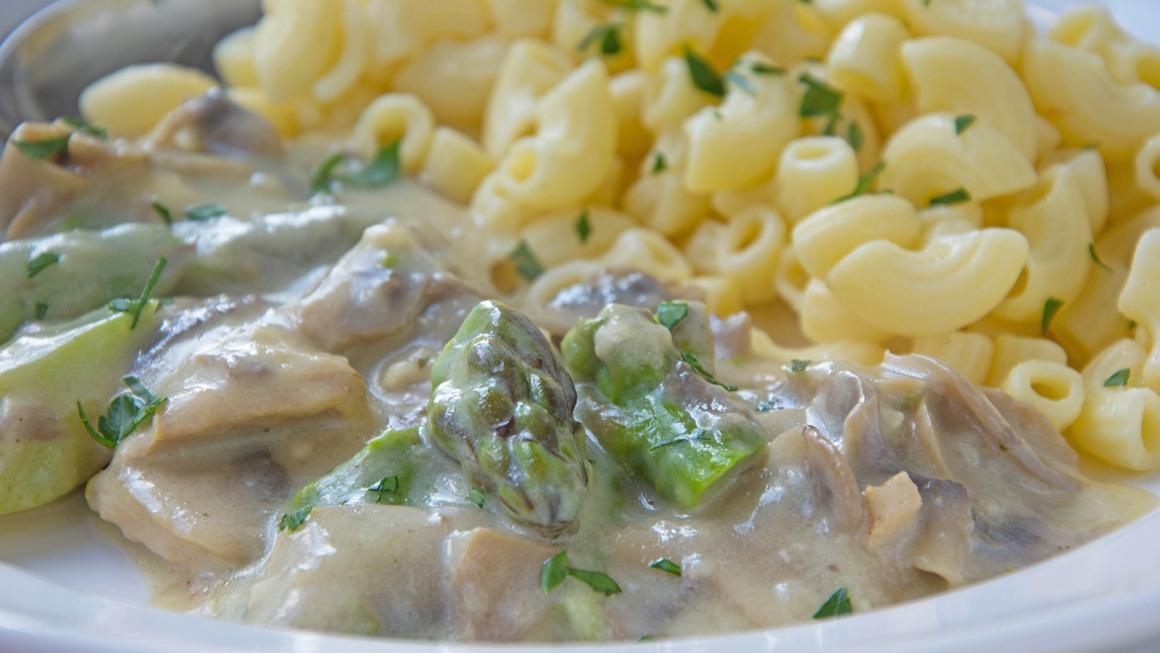 Kalbsgeschnetzeltes mit Spargel - Rezept