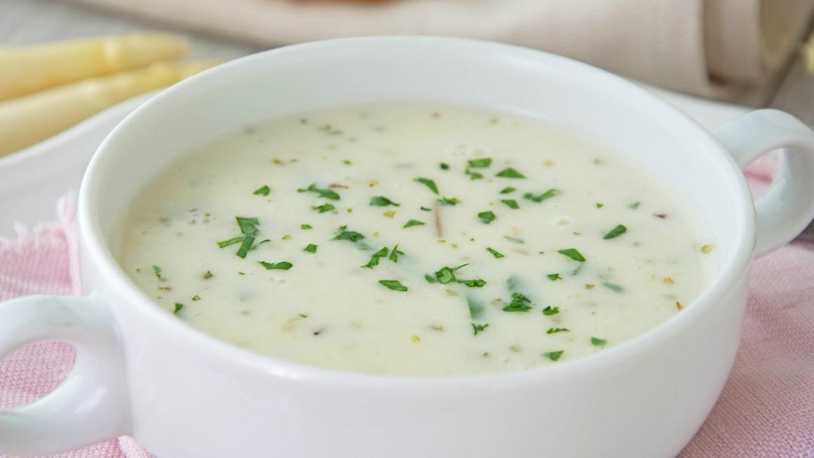 Spargel-Kerbel-Cremesuppe