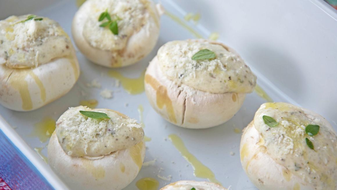 Gefüllte Riesenchampignons