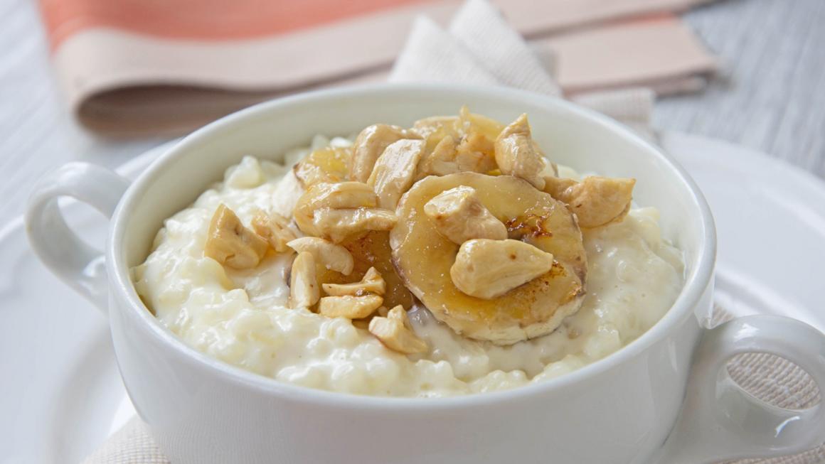Kokosmilchreis mit Banane