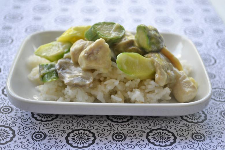 Poulet-mit-Spargel
