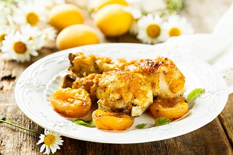 Poulet-mit-Aprikosen