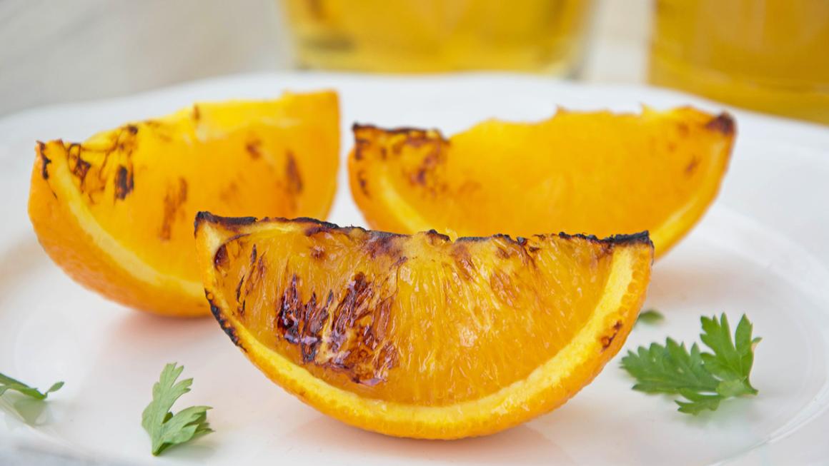 Orange gegrillt