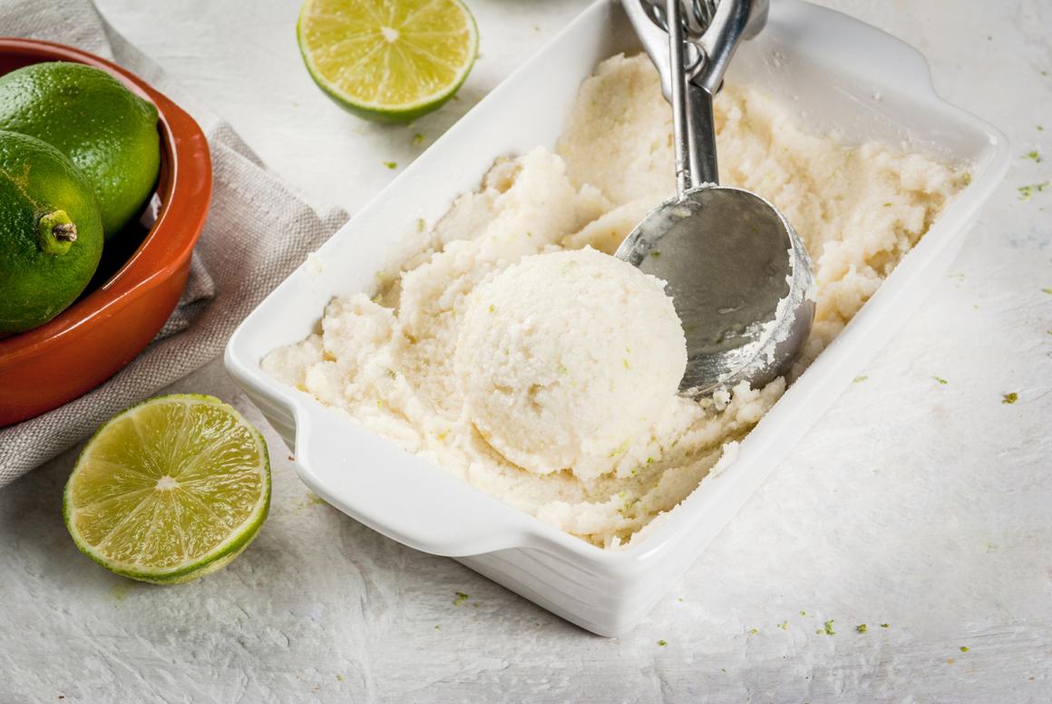 Ingwer-Limonen-Sorbet