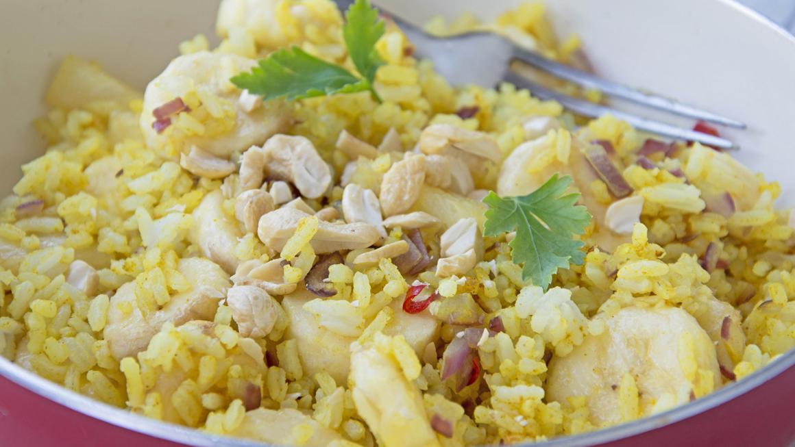 Gebratener Reis mit Früchten