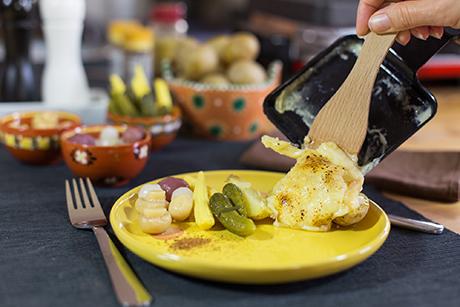 Raclette mit Kartoffeln
